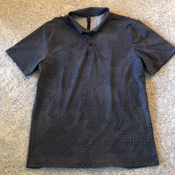 Men’s Lululemon Propel Polo Stitch Camo Ice Grey Deep Coal - Picture 2 of 6